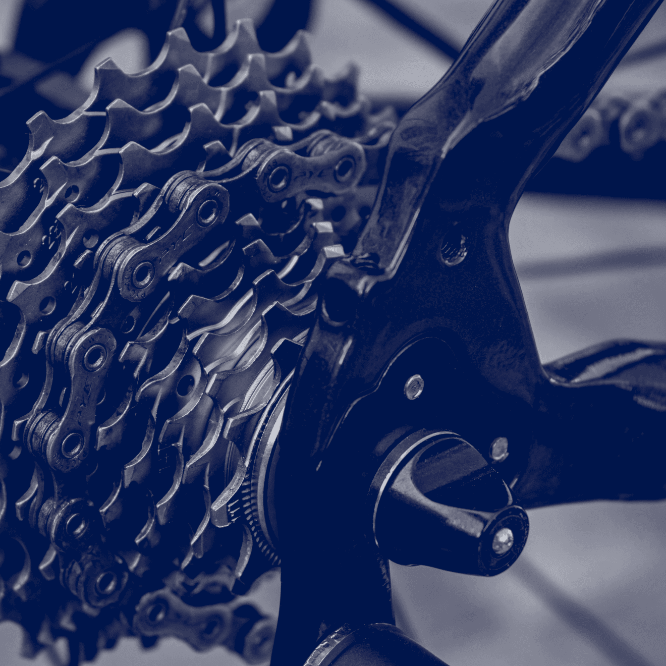 A close up of a bike gear and chain